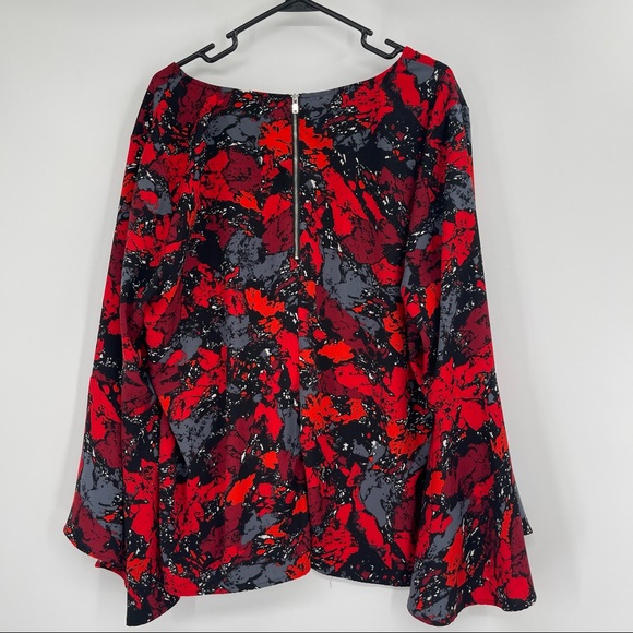 REBEL Wilson X Angels Bell Sleeve Top in Ruby Rock - Picture 7 of 12